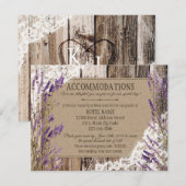 D'accompagnement Carte d'hébergement en dentelle de bois rustique (Devant / Derrière)