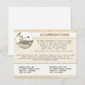 D'accompagnement Carte d'hébergement mariage avec croisière (Devant / Derrière)