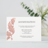 D'accompagnement Carte d'hébergement Mariage classique Rose Gold Cr (Debout devant)