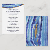 D'accompagnement Carte d'hébergement Mariage Gilt Agate (Devant / Derrière)