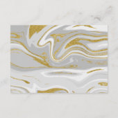 D'accompagnement Carte d'hébergement Mariage moderne en marbre et o (Dos)