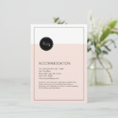 D'accompagnement Carte d'hébergement mariage moderne modifiable en  (Debout devant)
