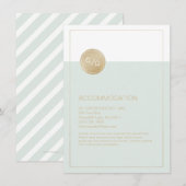 D'accompagnement Carte d'hébergement mariage moderne modifiable en  (Devant / Derrière)