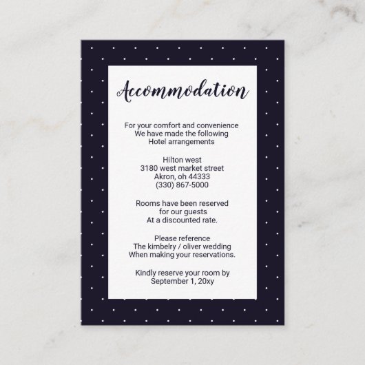 D'accompagnement Carte d'hébergement Mariage Monogram Classic de la (Devant)