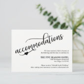 D'accompagnement Carte d'hébergement Mariage noir et blanc classiqu (Debout devant)