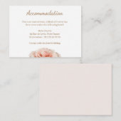 D'accompagnement Carte d'hébergement mariage rose (Devant / Derrière)