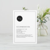 D'accompagnement Carte d'hébergement moderne en noir et blanc (Debout devant)