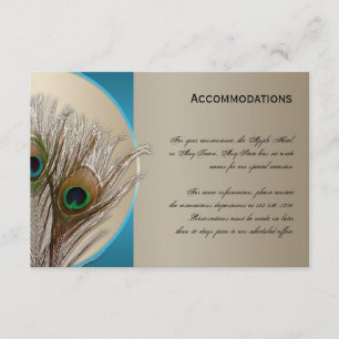 D'accompagnement Carte d'hébergement moderne Taupe Aqua Peacock