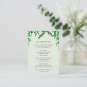 D'accompagnement Carte d'hébergement Monogram Botanical Greenery (Debout devant)