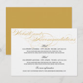 D'accompagnement Carte d'hébergement - Or & Noir (Devant / Derrière)