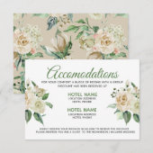 D'accompagnement Carte d'hébergement Rose crème (Devant / Derrière)