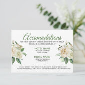 D'accompagnement Carte d'hébergement Rose crème (Debout devant)