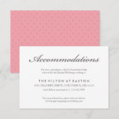 D'accompagnement Carte d'hébergement rose en rose (Devant / Derrière)
