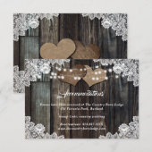 D'accompagnement Carte d'hébergement Rustique Mariage campagnard Ho (Devant / Derrière)