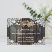 D'accompagnement Carte d'hébergement Rustique Mariage campagnard Ho (Debout devant)