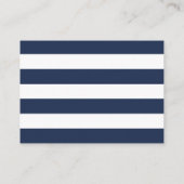 D'accompagnement Carte d'hébergement simple Navy & White Hotel (Dos)