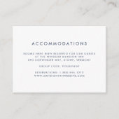 D'accompagnement Carte d'hébergement simple Navy & White Hotel (Devant)