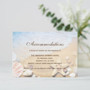D'accompagnement Carte d'hébergement Tropical Beach Wedding