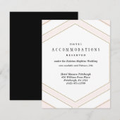 D'accompagnement Carte d'hôtel Art Déco Geometry Diamond Mariage (Devant / Derrière)