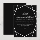 D'accompagnement Carte d'hôtel géométrique moderne (Devant / Derrière)