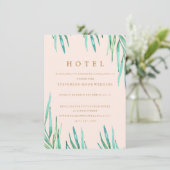 D'accompagnement Carte d'hôtel moderne Tropical Beach Wedding (Debout devant)