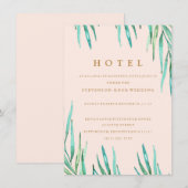 D'accompagnement Carte d'hôtel moderne Tropical Beach Wedding (Devant / Derrière)