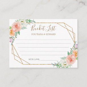 D'accompagnement Carte d'idées de liste des Mariages de fleurs géom