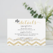 D'accompagnement Carte d'information Chevron Gold Glamor moderne (Debout devant)