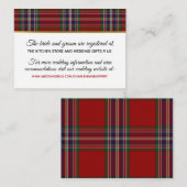 D'accompagnement Carte d'information Clan MacFarlane, Mariage écoss (Devant / Derrière)