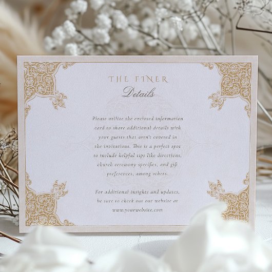 D'accompagnement Carte d'information classique sur les Mariages flo
