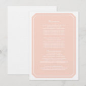 D'accompagnement Carte d'information Coral tout simplement élégante (Devant / Derrière)