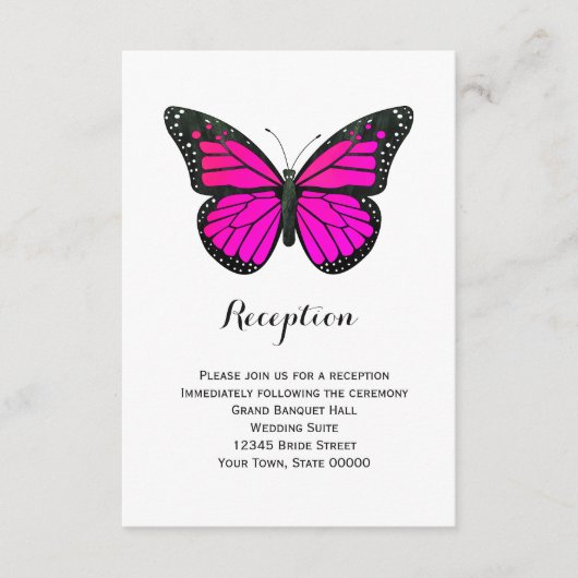 D'accompagnement Carte d'information de la réception du papillon Mo (Devant)