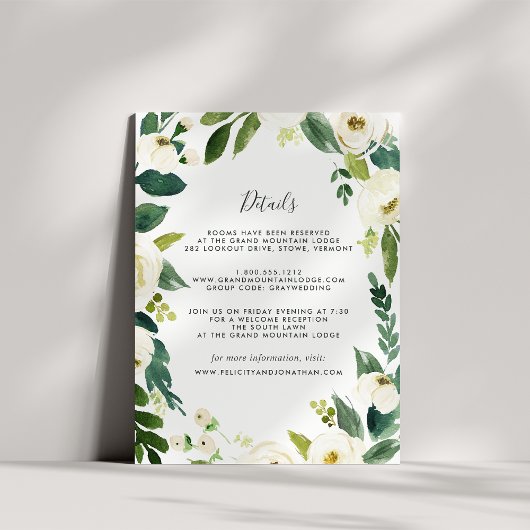 D'accompagnement Carte d'information de l'invité Alabaster