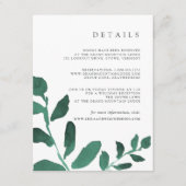 D'accompagnement Carte d'information de l'invité en botanique (Devant)