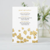 D'accompagnement Carte d'information de l'invité Feuille Fall Gold  (Debout devant)
