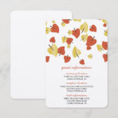 D'accompagnement Carte d'information de l'invité Feuille Fall Gold (Devant / Derrière)