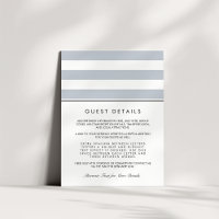 Carte d'information de l'invité Metro Stripe | Gri