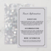 D'accompagnement Carte d'information de l'invité moderne Grey Elega (Devant / Derrière)