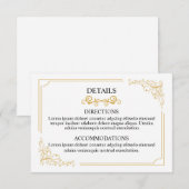 D'accompagnement Carte d'information de mariage (Devant / Derrière)