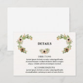 D'accompagnement Carte d'information de mariage (Devant / Derrière)
