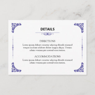 D'accompagnement Carte d'information de mariage
