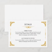 D'accompagnement Carte d'information de mariage (Devant / Derrière)