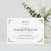 D'accompagnement Carte d'information de mariage (Debout devant)
