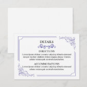 D'accompagnement Carte d'information de mariage (Devant / Derrière)