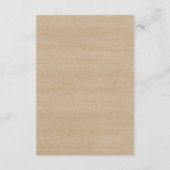 D'accompagnement Carte d'information de mariage à la ferme rustique (Dos)