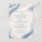 D'accompagnement Carte d'information de mariage à l'aquarelle côtiè (Devant)