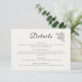 D'accompagnement Carte d'information de mariage Art Déco  (Debout devant)