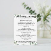 D'accompagnement Carte d'information de mariage au eucalyptus vert  (Debout devant)