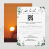 D'accompagnement Carte d'information de mariage avec code QR (Devant / Derrière)