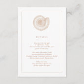 D'accompagnement Carte d'information de mariage Beige Sea Shell Bea (Devant)